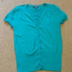 East 5th women's cardigan teal blue